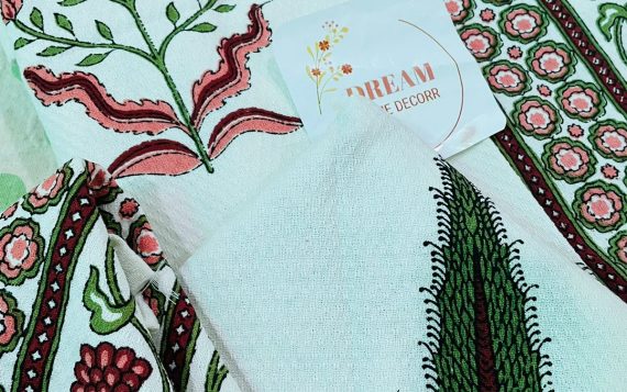 HANDBLOCK PRINTED BATH TOWEL SET